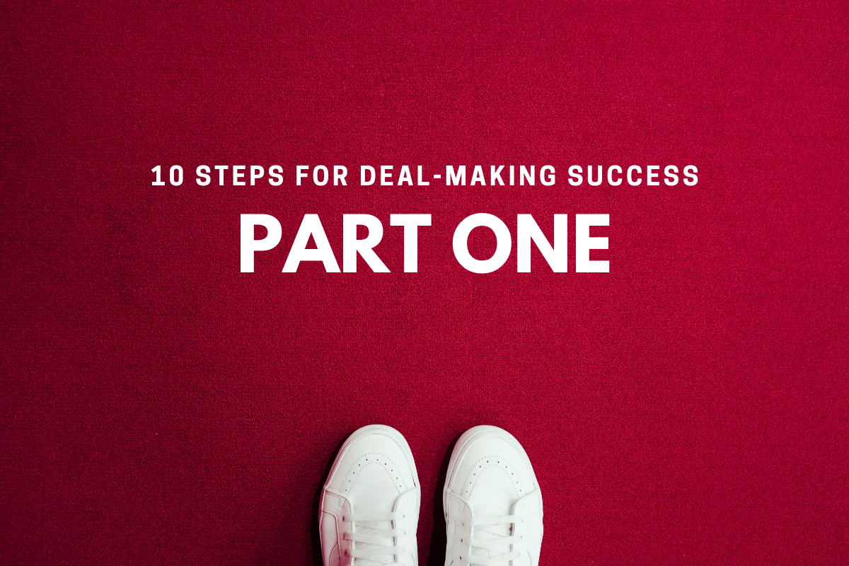 Deal Preparation: 5 Steps Towards Success: red carpet square with a pair of fancy white shoes