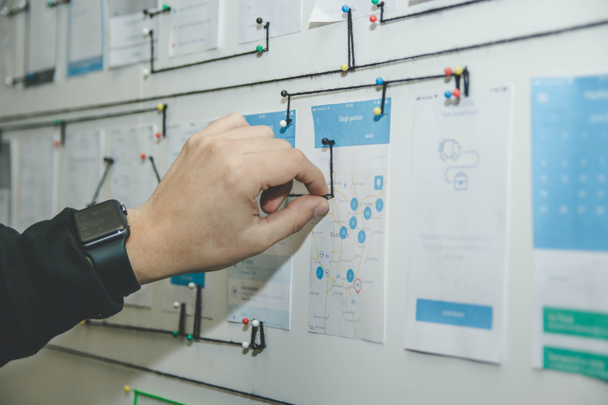 strategic planning for entrepreneurs: person working on white board